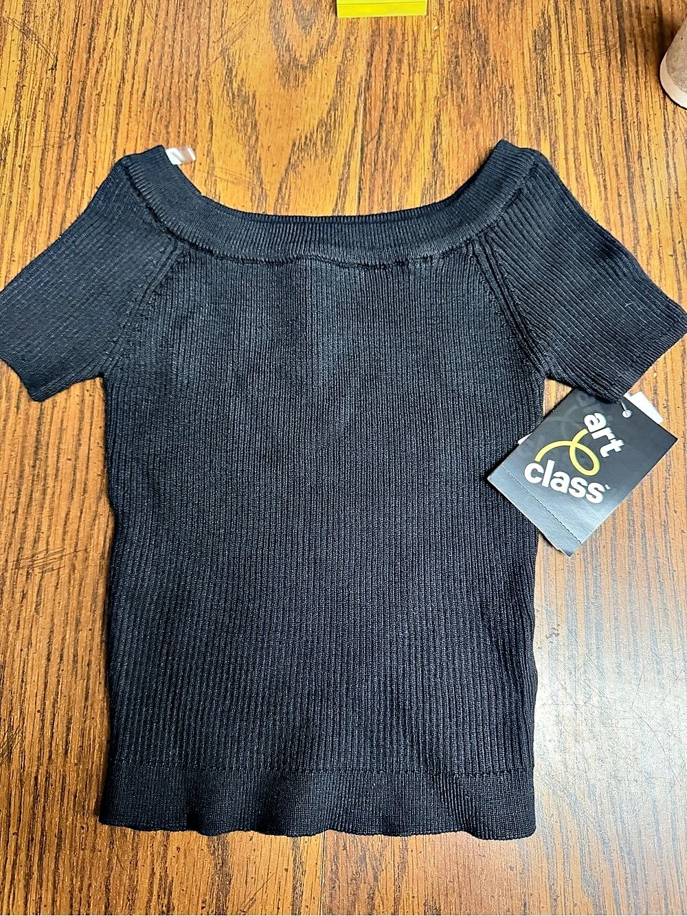 Girls' Off the Shoulder Short Sleeve Pullover Sweater